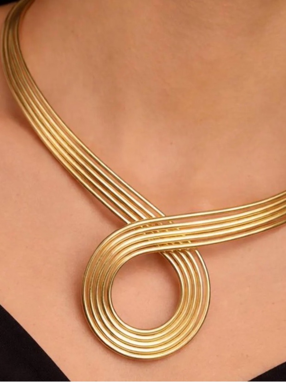 Vintage Gold Multi-Strand Loop Necklace